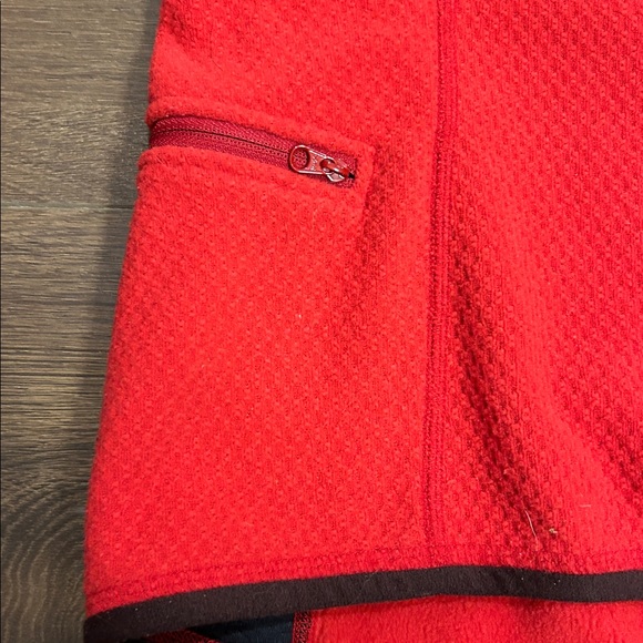 Arc’teryx Stiletto Fleece pullover jacket Side zip , red waffle fleece Large - Picture 5 of 5